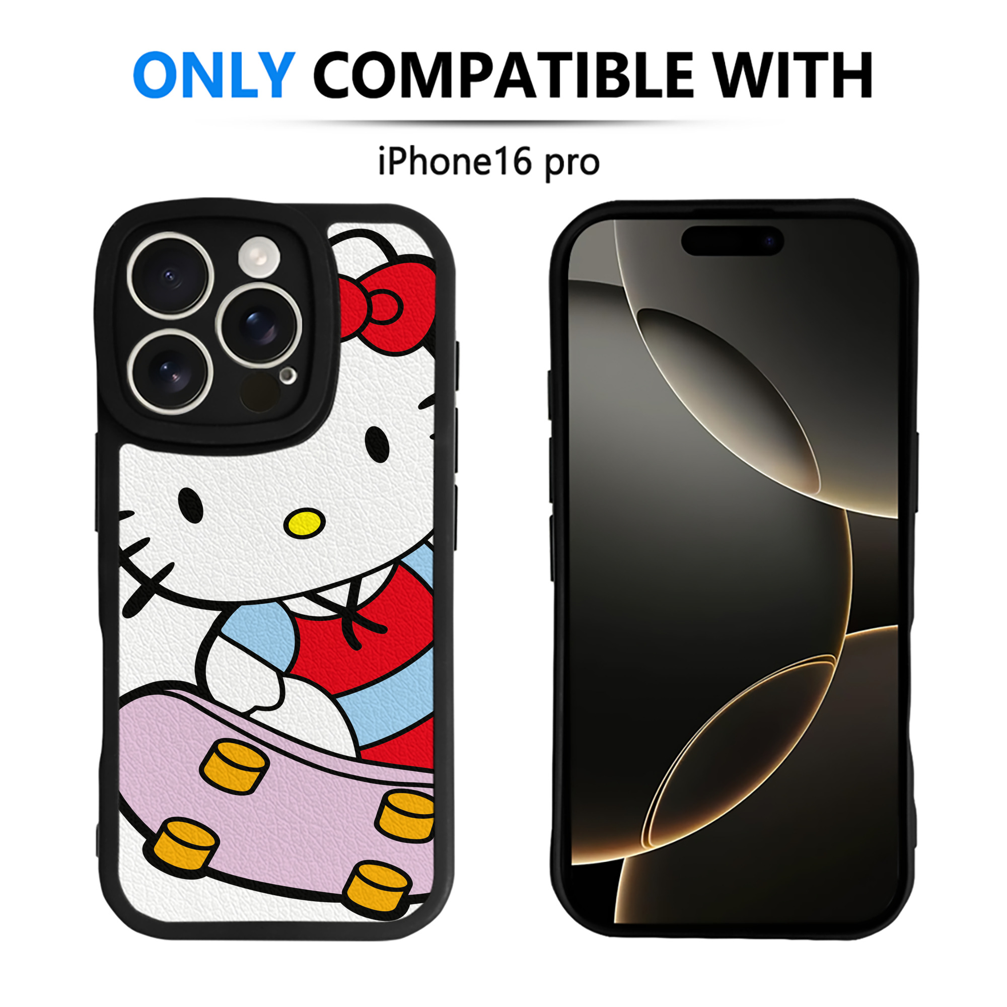 （画像用） Hello Kitty ハローキティ 【iPhone 16シリーズ対応】シリコンスマホケース（レザー調） 材質：シリコン